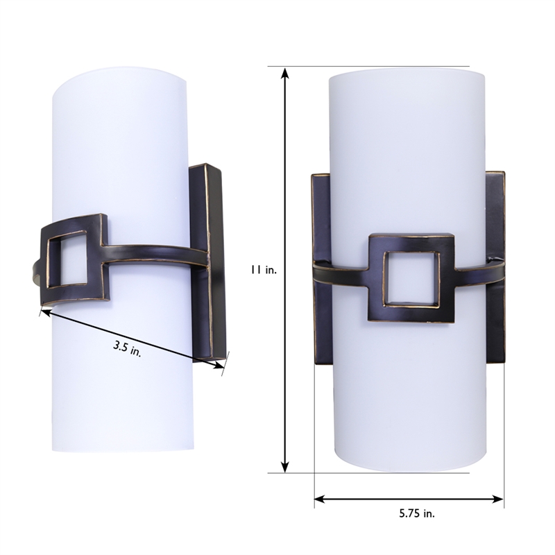 Monroe Stainless Steel Wall Sconce in Oil Rubbed Bronze