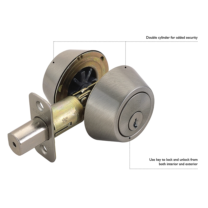 Double Cylinder Brass Deadbolt in Oil Rubbed Bronze