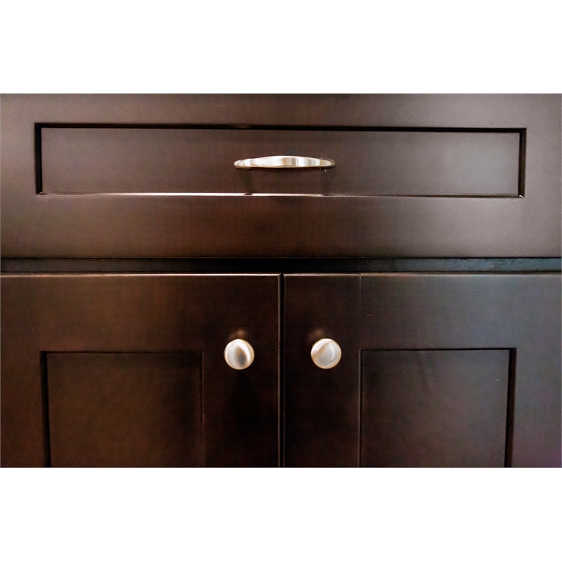 Mushroom Metal Cabinet Knob in Satin Nickel 25 Pack