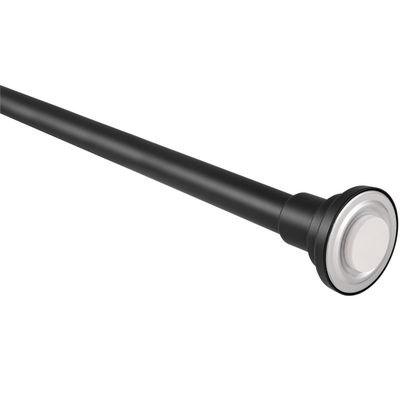 Design House Heavy Duty Expandable Steel Shower Rod 42 to 72 in Matte Black