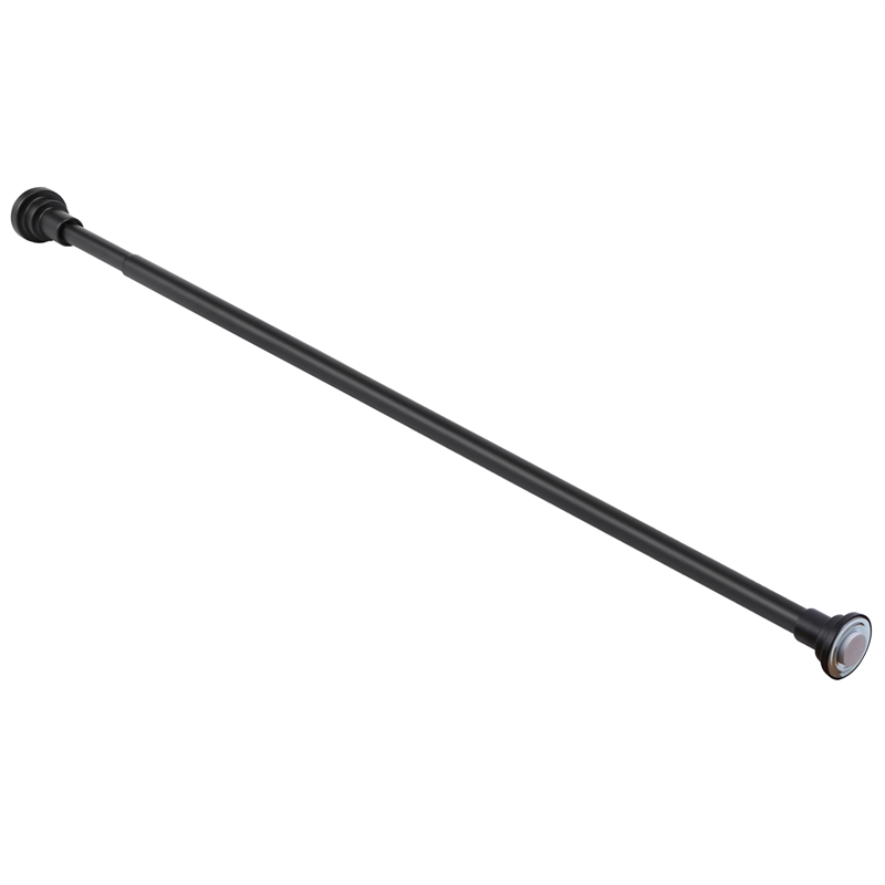 Design House Heavy Duty Expandable Steel Shower Rod 42 to 72 in Matte Black