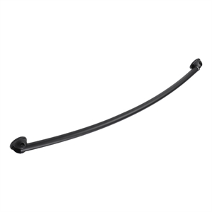Design House Stainless Steel Curved Shower Rod in Matte Black 44 to 66in