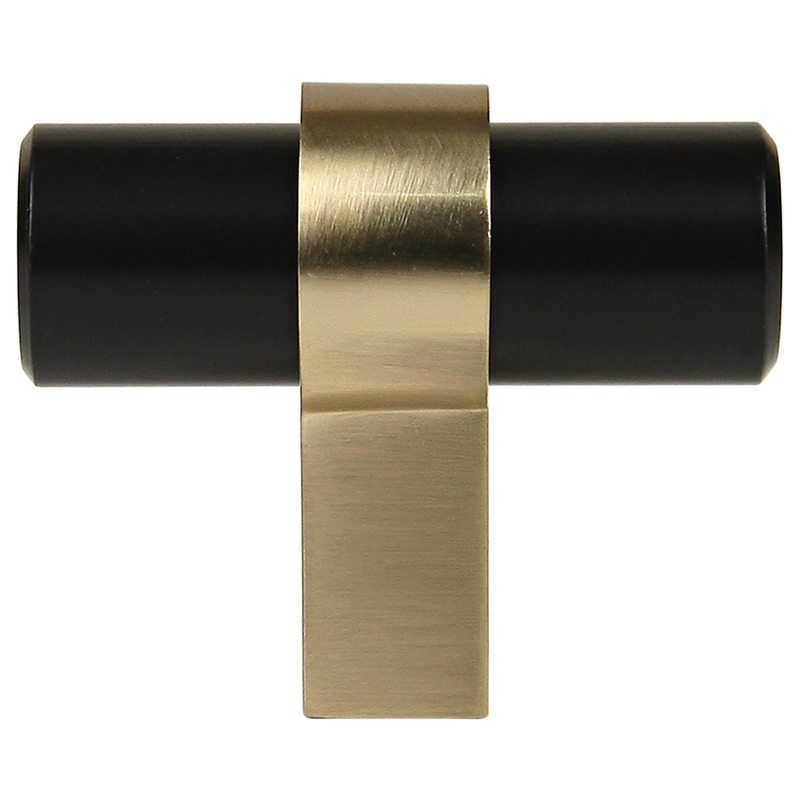 Design House Emery Stainless Steel Cabinet Knobs 5 Pack in Matte Black and Gold