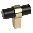 Design House Emery Stainless Steel Cabinet Knobs 5 Pack in Matte Black and Gold