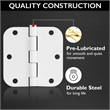 Stainless Steel Door Hinge in Painted White 3 1/2 Inch 5/8 Inch Radius 6 Pack