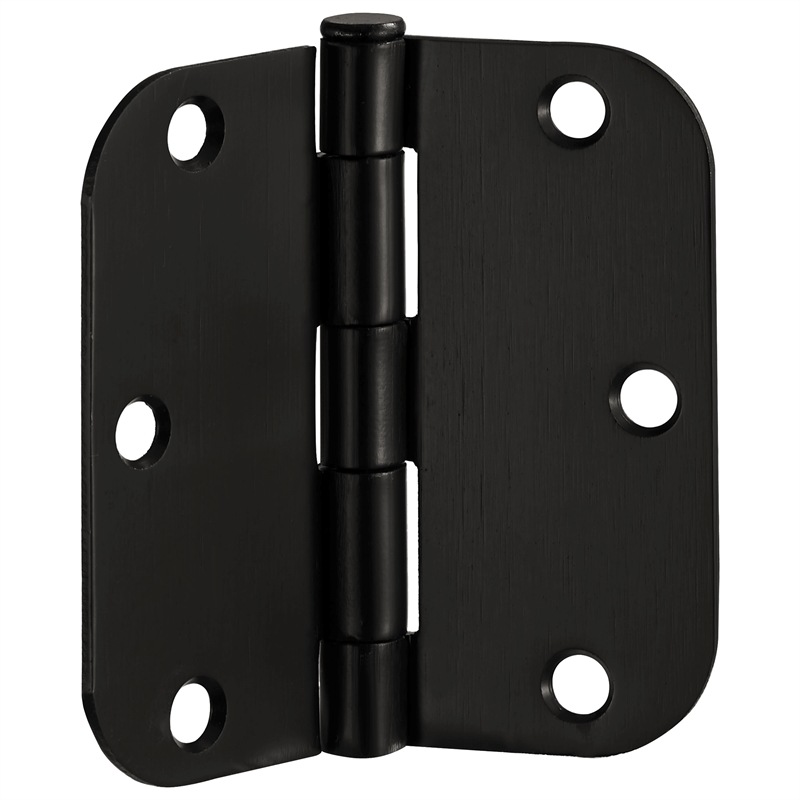Stainless Steel Door Hinge in Oil Rubbed Bronze 3 1/2 in 5/8 in Radius 12 Pack