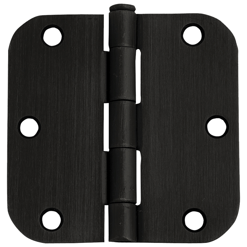 Stainless Steel Door Hinge in Oil Rubbed Bronze 3 1/2 in 5/8 in Radius 12 Pack
