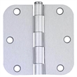 Design House Stainless Steel Door Hinge-3 1/2 in. 5/8 in. Radius-Nickel-6 Pack
