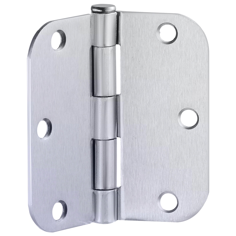 Design House Stainless Steel Door Hinge-3 1/2 in. 5/8 in. Radius-Nickel-6 Pack