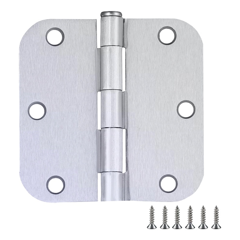 Design House Stainless Steel Door Hinge-3 1/2 in. 5/8 in. Radius-Nickel-6 Pack