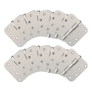 stainless steel door hinge in satin nickel 4 inch 5/8 inch radius 12 pack