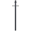 Black Stainless Steel Lamp Post with Outlet and Photo Eye