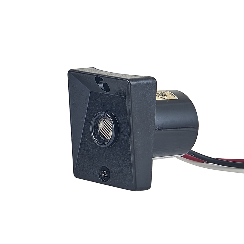 Black Stainless Steel Lamp Post with Outlet and Photo Eye