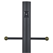 Black Stainless Steel Lamp Post with Outlet and Photo Eye
