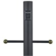 Black Stainless Steel Lamp Post with Outlet and Photo Eye