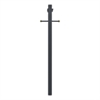 Black Stainless Steel Lamp Post with Outlet and Photo Eye