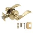 Design House Springdale Brass Privacy Door Handle Satin Gold