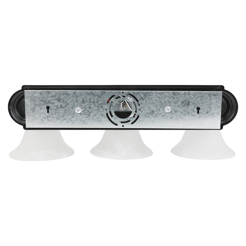 Design House Millbridge 3-Light Stainless Steel Vanity Light in Matte Black