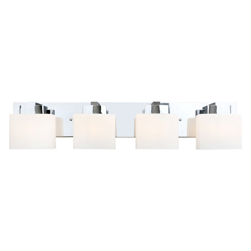 Design House Dove Creek 4-Light Stainless Steel Vanity Light in Polished Chrome