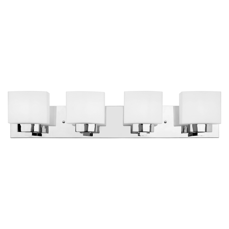 Design House Dove Creek 4-Light Stainless Steel Vanity Light in Polished Chrome