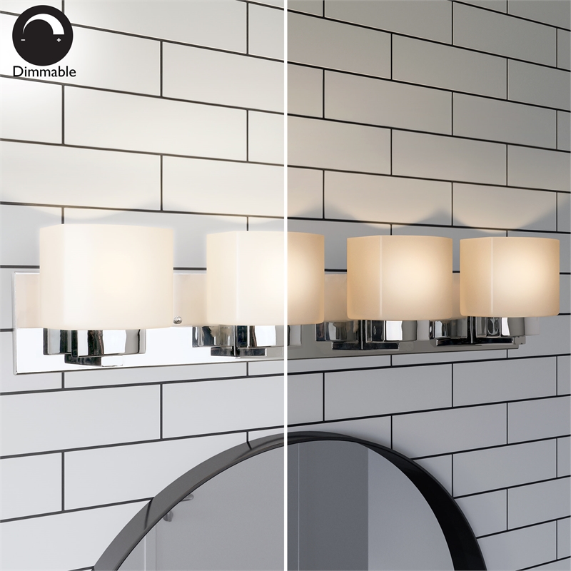Design House Dove Creek 4-Light Stainless Steel Vanity Light in Polished Chrome