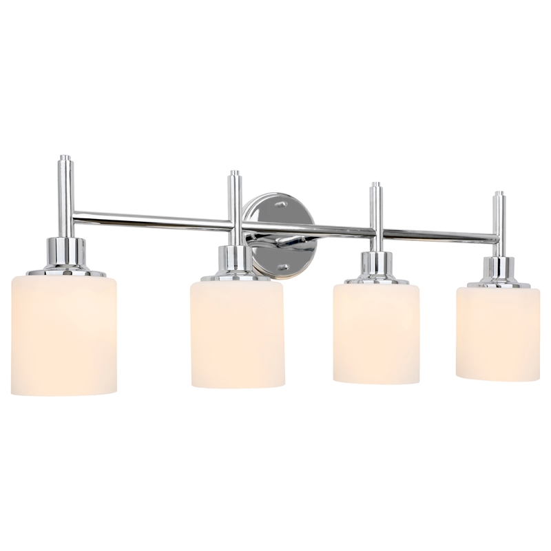 Design House Aubrey 4-Light Stainless Steel Vanity Light in Polished Chrome