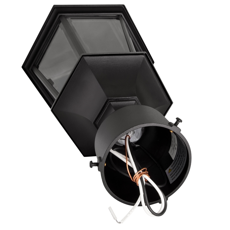 Design House Oak Creek Outdoor Aluminum Light and Lamp Post in Black