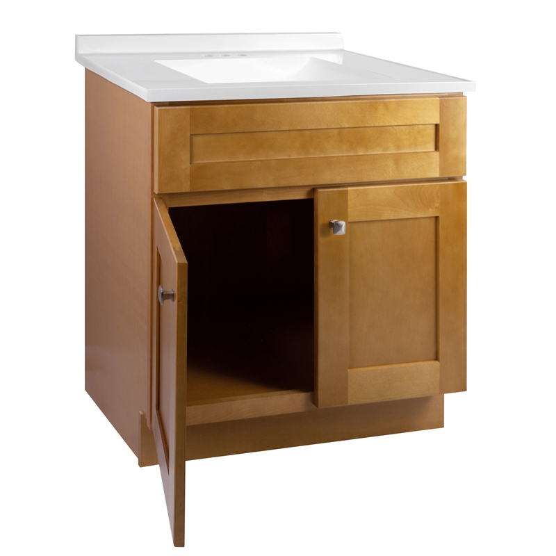 Design House Fully Assembled Brookings Vanity with Cultured Marble Top in Birch
