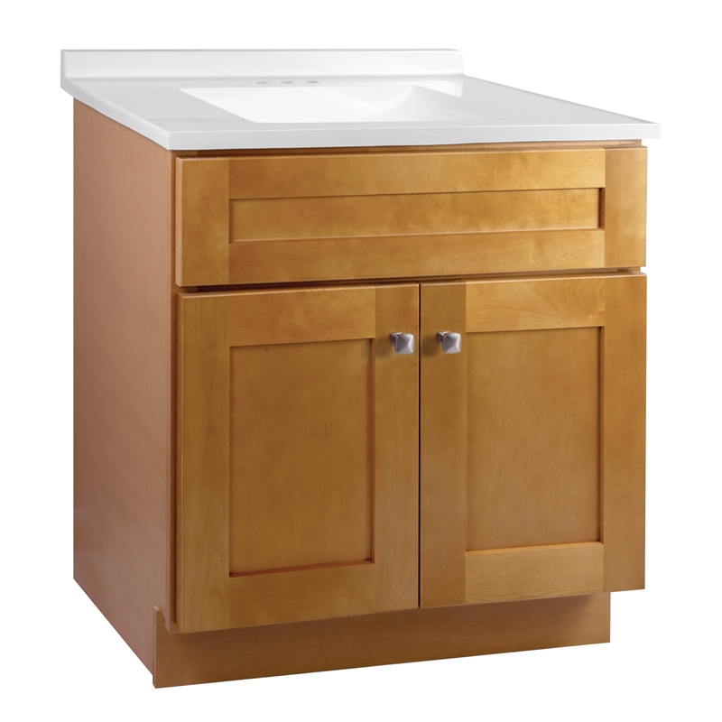 Design House Fully Assembled Brookings Vanity with Cultured Marble Top in Birch