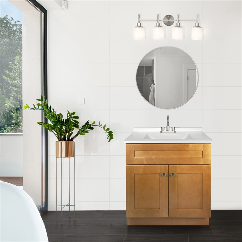 Design House Fully Assembled Brookings Vanity with Cultured Marble Top in Birch
