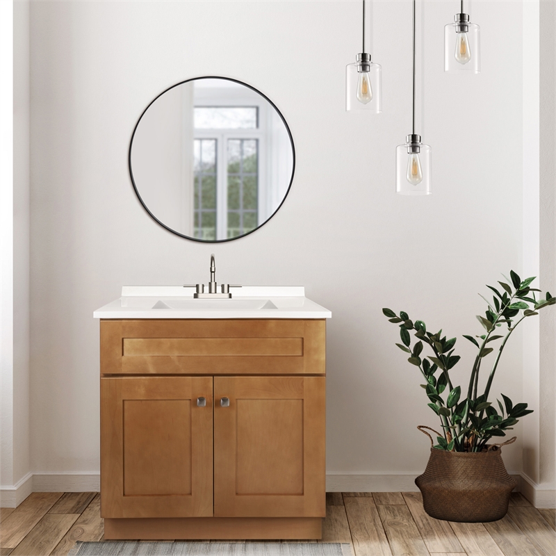 Design House Fully Assembled Brookings Vanity with Cultured Marble Top in Birch