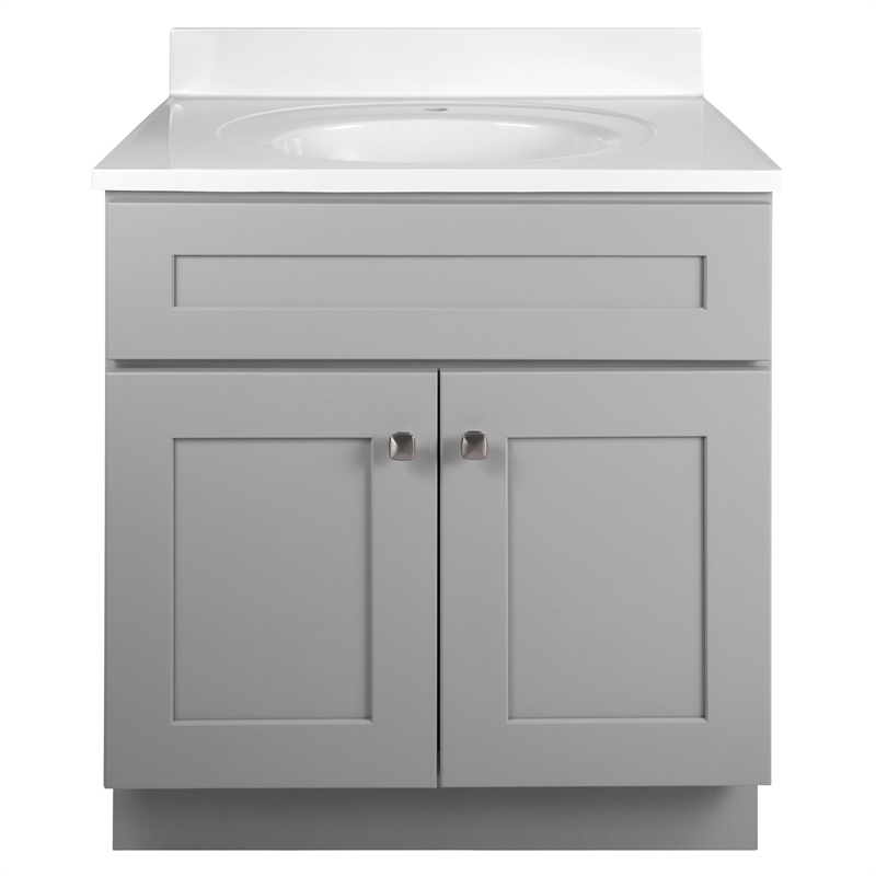 Design House Brookings Fully Assembled Marble Vanity Top in Gray