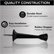 Design House Solid Rigid Cast Stainless Steel Door Stop in Matte Black 20 Pack