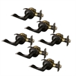 Design House Stratford Metal Passage Doorknob in Oil Rubbed Bronze 6 Pack