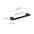Design House Gage Metal Cabinet Pull in Matte Black 5 Inch 10 Pack