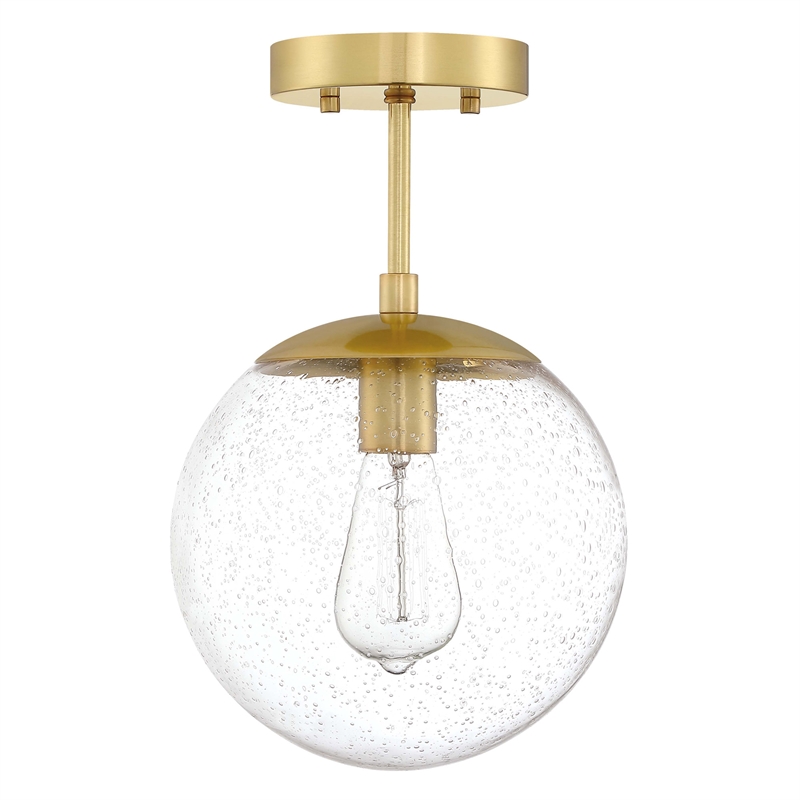 Design House Gracelyn Glass Ceiling Light in Satin Gold
