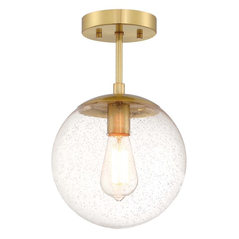 Design House Gracelyn Glass Ceiling Light in Satin Gold