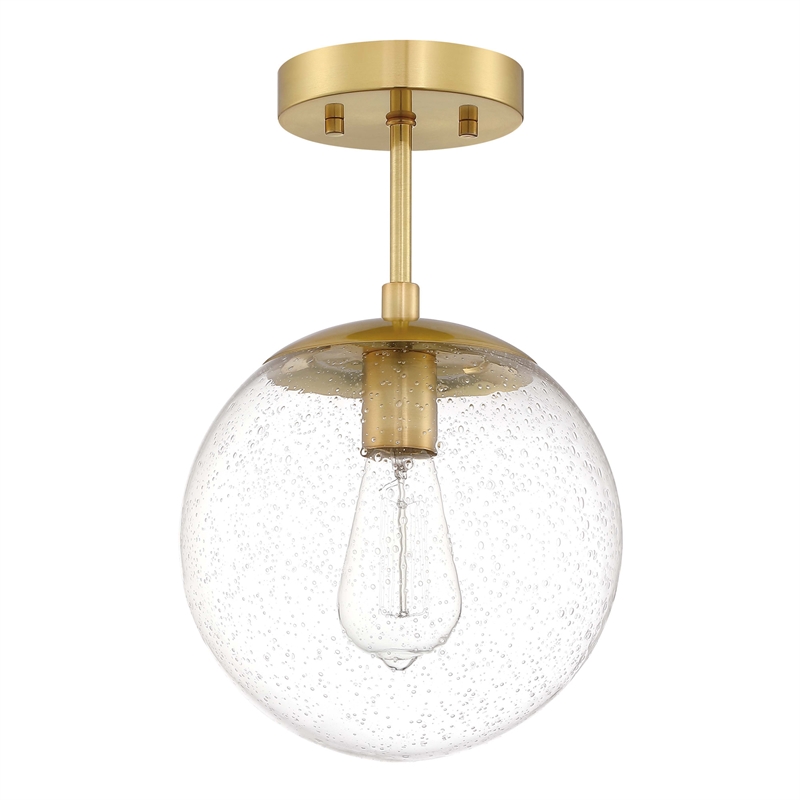 Design House Gracelyn Glass Ceiling Light in Satin Gold