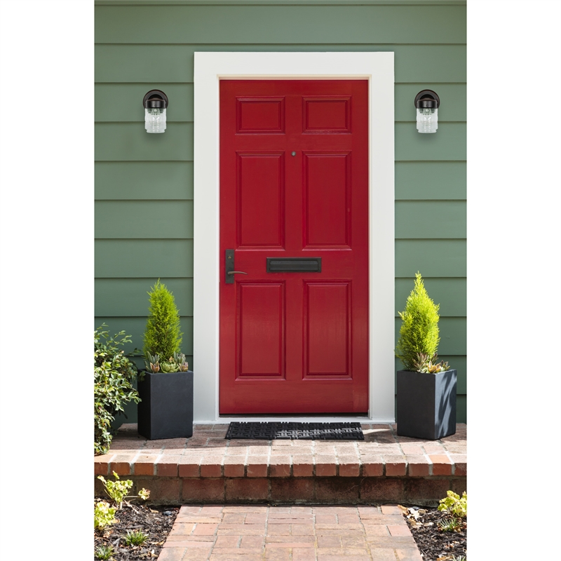Design House Outdoor Wall Mount Stainless Steel Sconce- Oil Rubbed Bronze 2 Pack