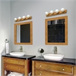 Design House Wood Vanity Light in Honey Oak 4 Light