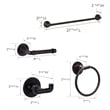 Design House Kimball Bathroom Metal Hardware Kit in Satin Black 4 Piece