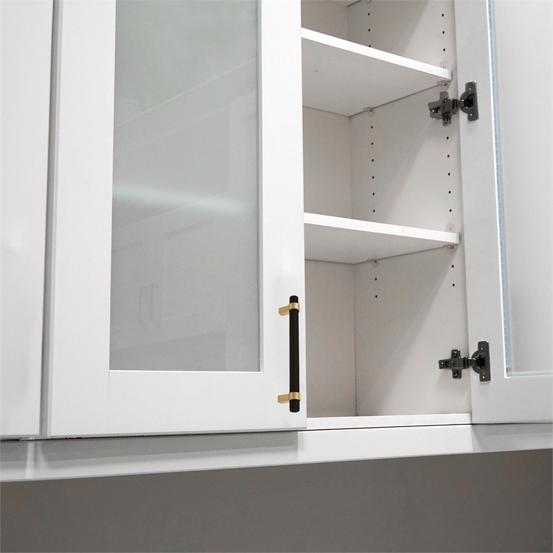 Design House Emery 5 1/16 in. Stainless Steel Cabinet Pulls in Black/Gold 5 Pack