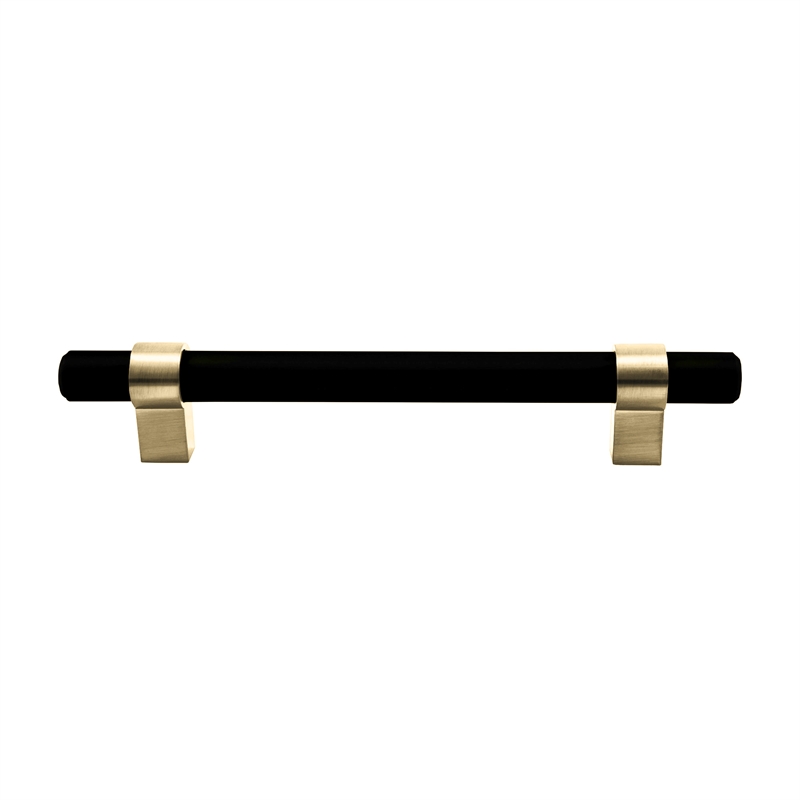 Design House Emery 5 1/16 in. Stainless Steel Cabinet Pulls in Black/Gold 5 Pack