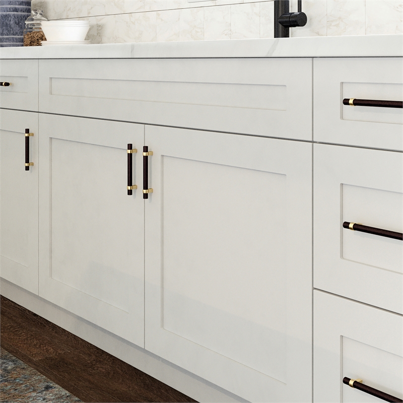 Design House Emery 5 1/16 in. Stainless Steel Cabinet Pulls in Black/Gold 5 Pack
