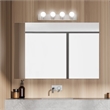 Design House Stainless Steel Vanity Light in Satin Nickel 4 Light