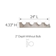 Design House Stainless Steel Vanity Light in Satin Nickel 4 Light
