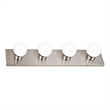 Design House Stainless Steel Vanity Light in Satin Nickel 4 Light