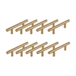 Design House Solid 3in (76 mm) Satin Gold Stainless Steel Cabinet Pulls 10 Pack