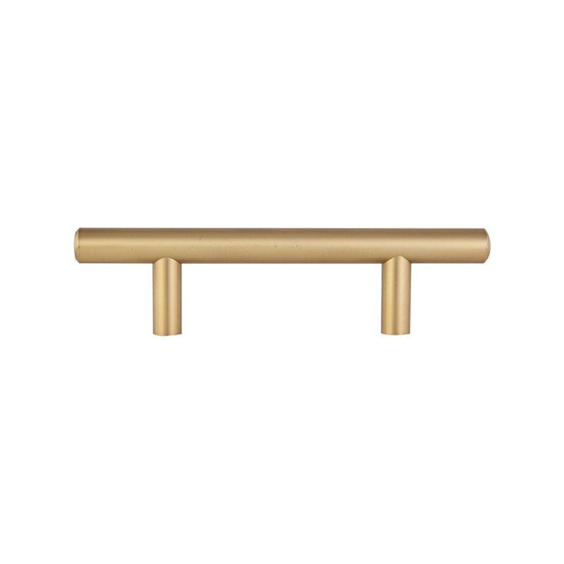 Design House Solid 3in (76 mm) Satin Gold Stainless Steel Cabinet Pulls 10 Pack