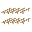 Design House Solid 3in (76 mm) Satin Gold Stainless Steel Cabinet Pulls 10 Pack
